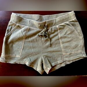 Olive green lounge shorts